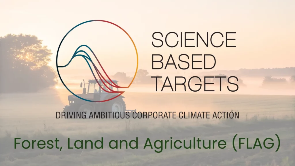 Tracteur en fond avec écrit sur l'image SBTi FLAG