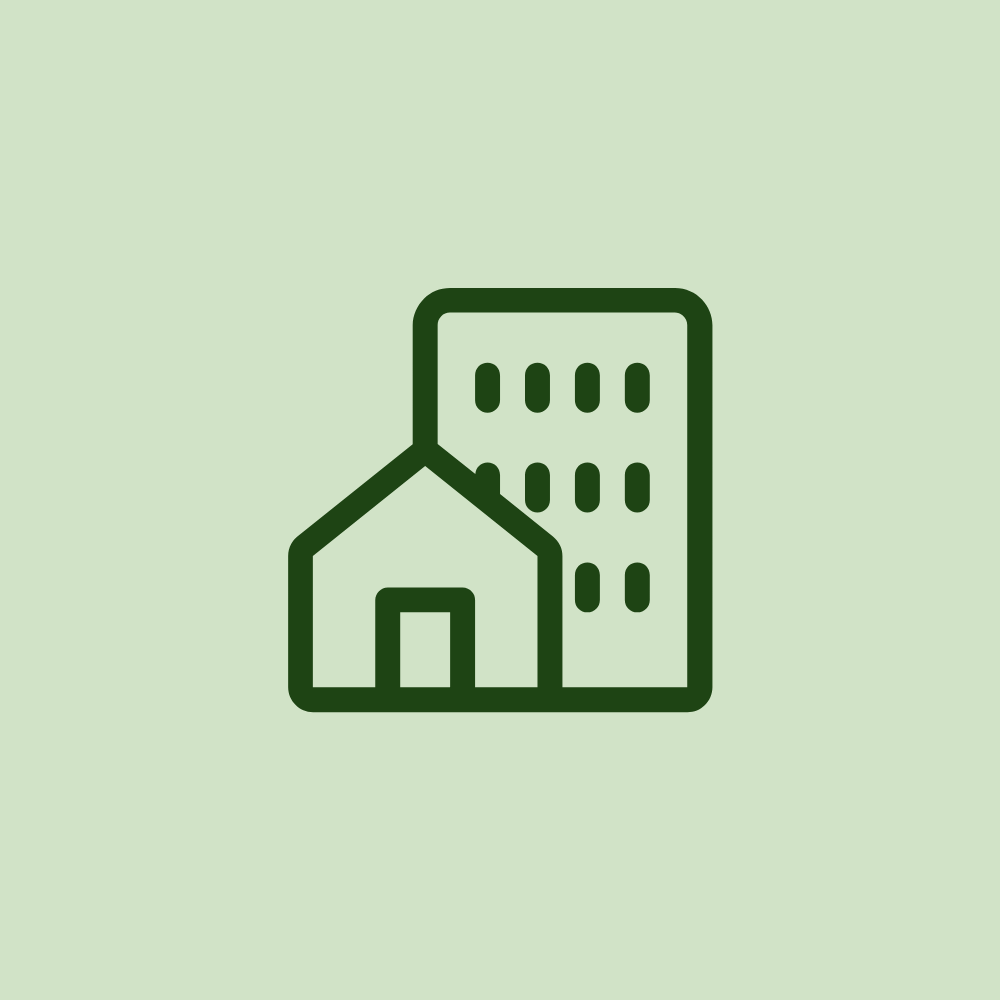 Icône de bâtiment représentant une infrastructure ou une entreprise