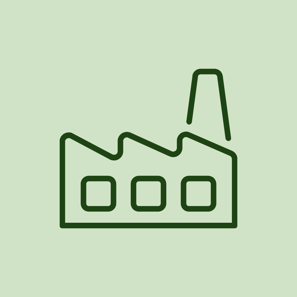 Icône d’usine représentant l’activité industrielle