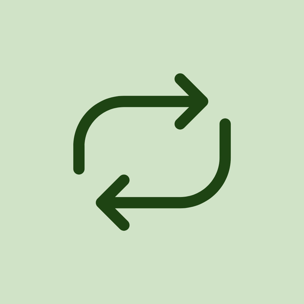 Icône de boucle représentant un cycle continu