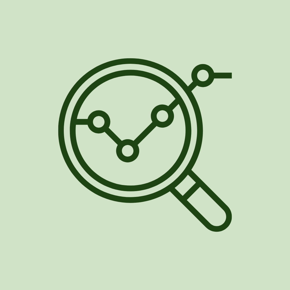 Icône de loupe associée à l’analyse de données