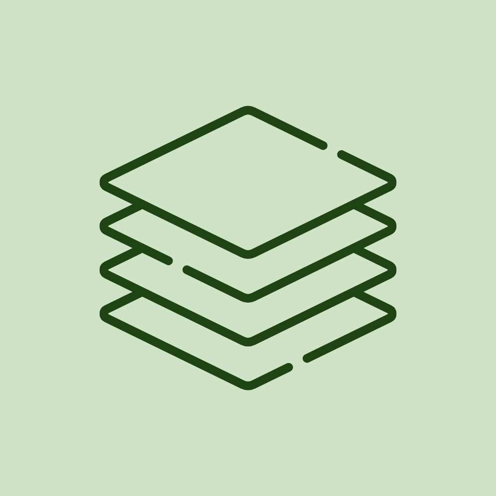 Icône de couche représentant une structure ou un niveau