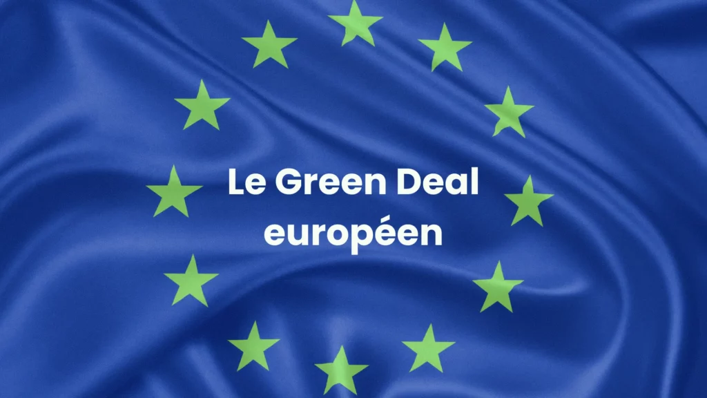 Drapeau européen avec des étoiles vertes au lieu de jaunes