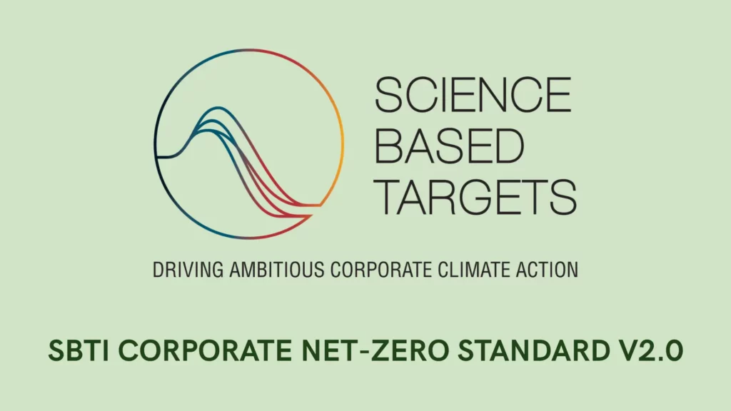 Image avec le logo SBTi et titre corporate standard V2