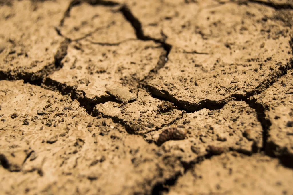 un agricole sol sec et craquelé